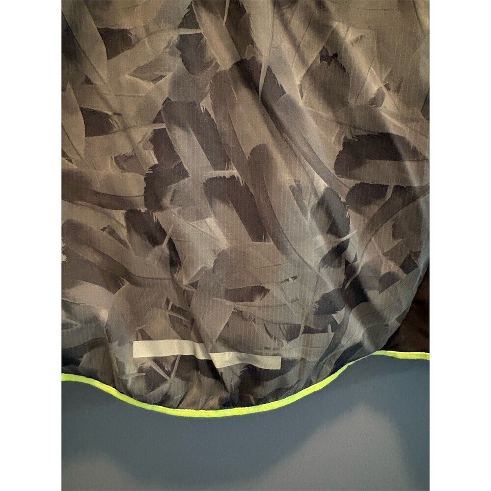 Nike Windbreaker Jacket Womens Small Gray Black Geometric Hooded Full Zip - Picture 8 of 14